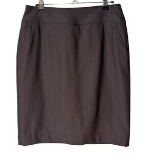 NWT Worth New York Chocolate‎ Brown Pencil Skirt 2 Work Office Career Minimal